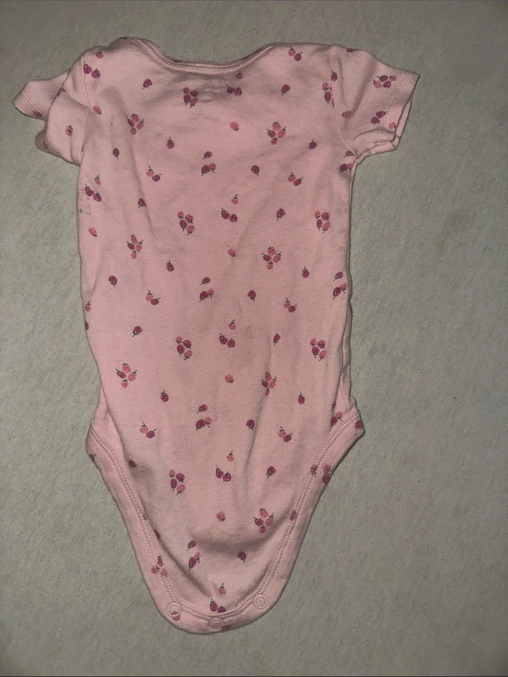 Baby Size 6M Carters Pink Floral Baby One-Piece Bodysuit